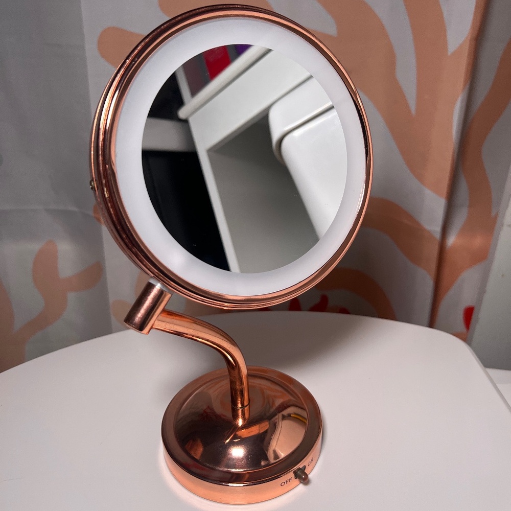 Rose Gold LED Mirror